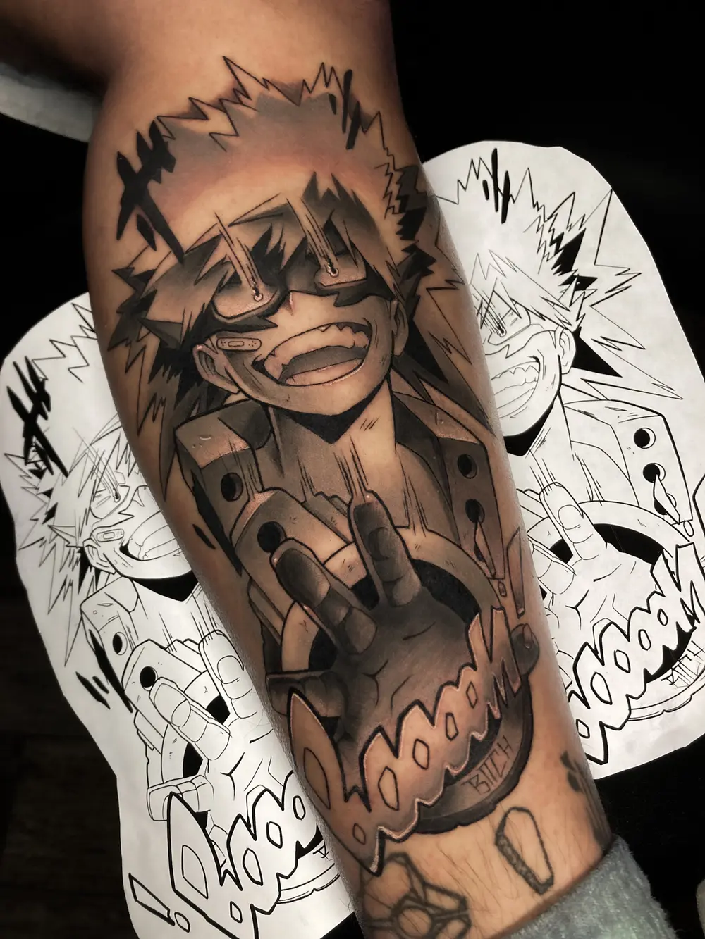Bakugo · black and grey anime